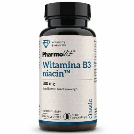 Witamina B3 Niacyna 60 Kapsułek - Pharmovit