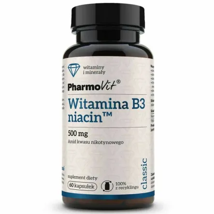 Witamina B3 Niacyna 60 Kapsułek - Pharmovit