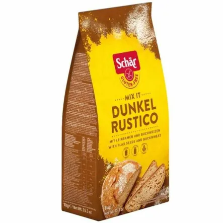 Mix It Mąka na Chleb Razowy Dunkel Rustico Bezglutenowa 1 kg - Schar