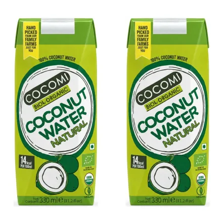 2 x Woda Kokosowa Naturalna UHT Bio 330 ml - Cocomi