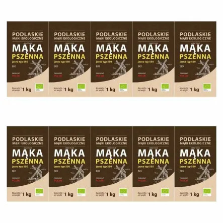 10 x Mąka Pszenna Jasna Typ 550 BIO 1 kg - Biolife