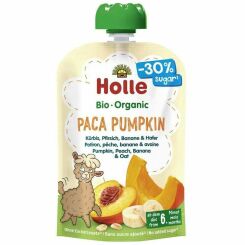 Mus Dynia, Brzoskwinia, Banan, Owies Bez Dodatku Cukru Bezglutenowy Bio 100 g - Holle