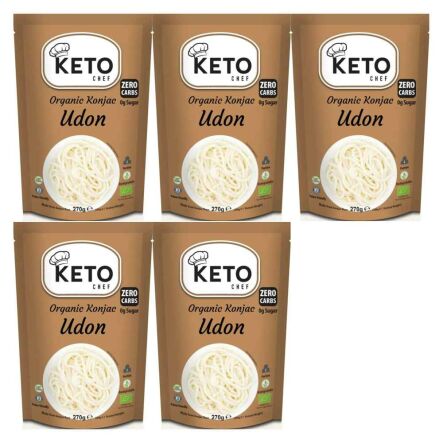 5 x KETO Makaron Konjac UDON Bio 270/200 g Keto Chef