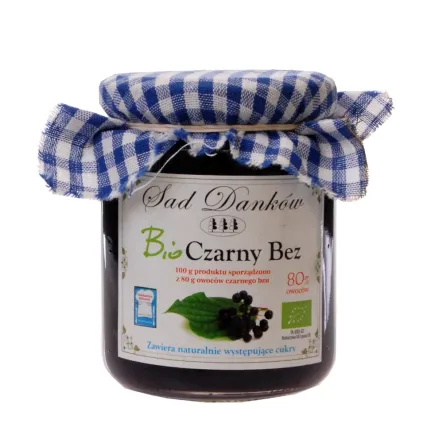 Czarny Bez 80 % Bio 260 g - Sad Danków - Przecena Krótka Data Minimalnej Trwałości