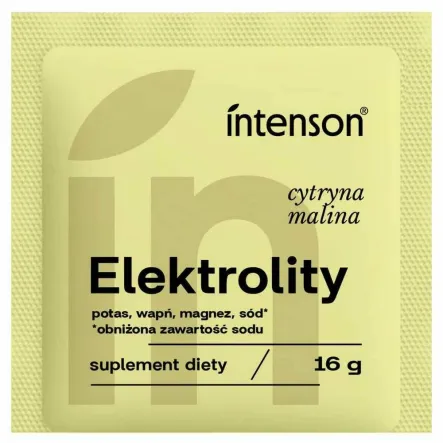 Elektrolity o Smaku Malina-Cytryna 16 g - Intenson
