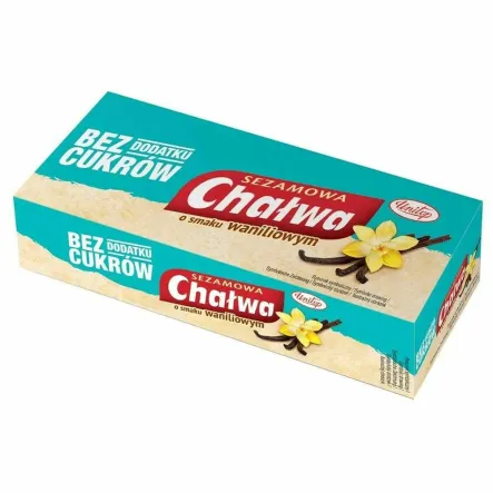 Chałwa Sezamowa Bez Dodatku Cukru o Smaku Waniliowym 200 g - Unitop