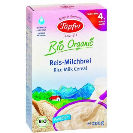 Kaszka Ryżowa Mleczna Od 4 Miesiąca Bio 200 g - Topfer - Przecena Krótka Data Minimalnej Trwałości