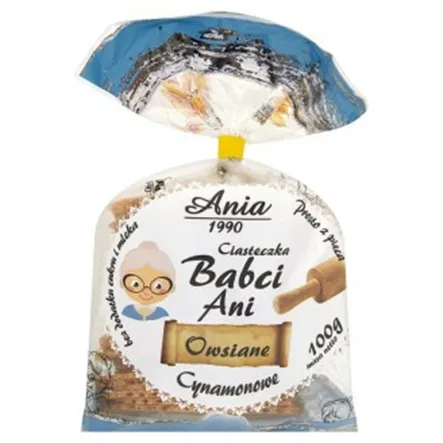Babci Ciasteczka Owsiane 90 % Cynamonowe 100 g Ania