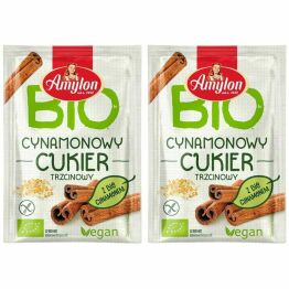 2 x Cukier Cynamonowy Trzcinowy Bezglutenowy Bio 20 g - Amylon