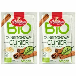 2 x Cukier Cynamonowy Trzcinowy Bezglutenowy Bio 20 g - Amylon
