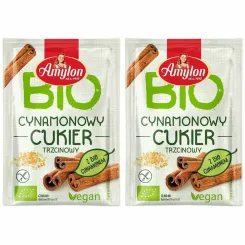 2 x Cukier Cynamonowy Trzcinowy Bezglutenowy Bio 20 g - Amylon