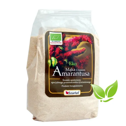 Mąka z nasion amarantusa bezglutenowa BIO 500 g - SZARŁAT PRZECENA - KRÓTKA DATA MINIMALNEJ TRWAŁOŚCI