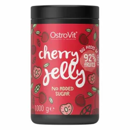 Wiśnie w Żelu Bez Dodatku Cukru Cherry Jelly 1 kg - OstroVit- z Erytrytolem, Keto