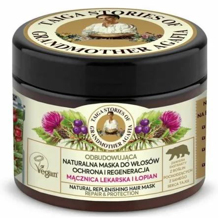 Maska do Włosów Zniszczonych Odbudowująca 300 ml - Taiga Stories