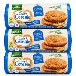 3 x Ciastka Pełnoziarniste z Płatkami Owsianymi Bez Dodatku Cukrów 280 g - Gullon