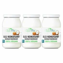 3 x Olej Kokosowy Nierafinowany 900 ml - EOOVITA