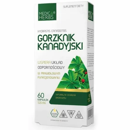 Gorzknik Kanadyjski 520 mg 60 Kapsułek - Medica Herbs