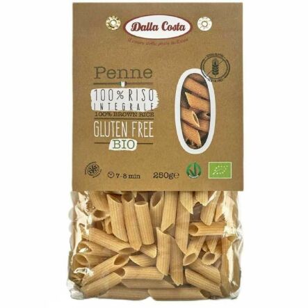 Makaron Ryżowy Razowy Penne Bezglutenowy Bio 250 g - Dalla Costa