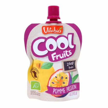 Mus Owocowy Tubka - Jabłko Marakuja Acerola Bio  90 g VitaBio Babybio