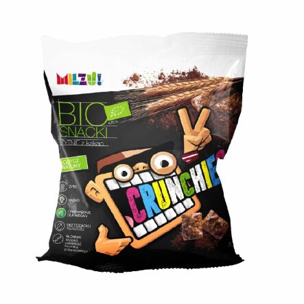 Płatki Crunchies Snack Żytnio-Owsiane z Kakao Bio 70 g - Milzu (data 13.03.2025)
