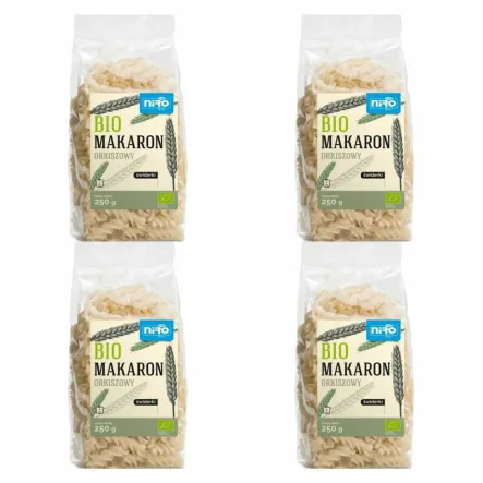 4 x Makaron Orkiszowy Świderki Bio 250 g - Niro
