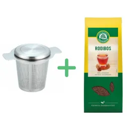 Zaparzacz do Herbaty z Przykrywką King Hoff - także dobry do yerba mate! + Herbata Rooibos Classic Bio 100 G - Lebensbaum
