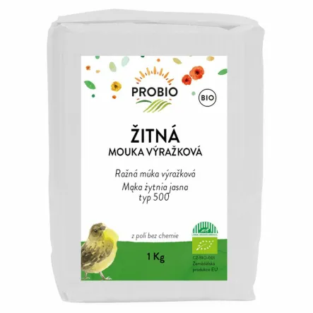 Mąka Żytnia Jasna Bio 1 kg - Probio - Przecena Krótka Data Minimalnej Trwałości