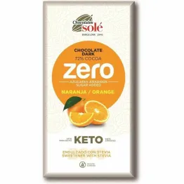 KETO Czekolada Gorzka 72% Kakao Bez dodatku Cukru z Pomarańczą ze Stewią 100 g - Chocolates Sole