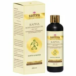 Olej do Masażu Rozgrzewający i Energizujący z Tulsi 200 ml - Sattva Ayurveda