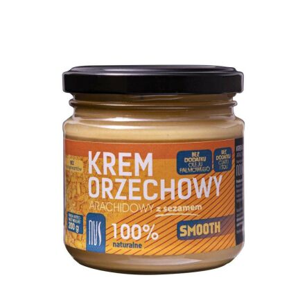Krem Arachidowy z Sezamem Smooth 200 g - Novitum