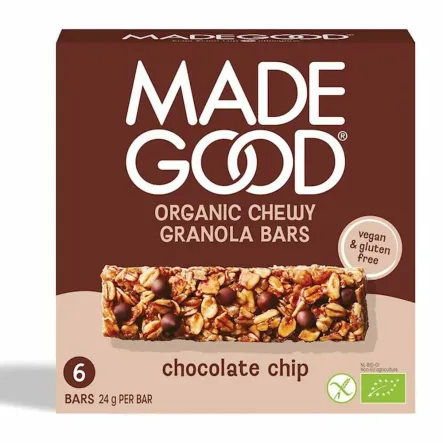 Batoniki Granola z Czekoladą Bezglutenowe Bio 144 g (6x 24 g) - Made Good