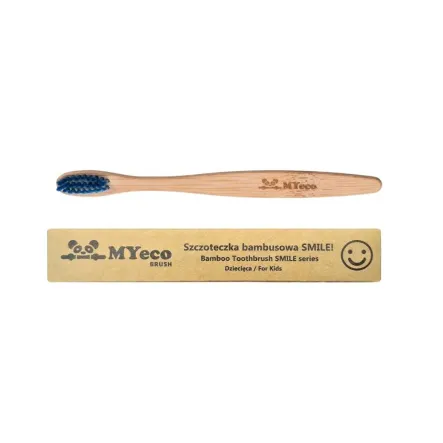 Szczoteczka Bambusowa Do Zębów Dla Dzieci Smile Soft - Niebieska MyEcoBrush