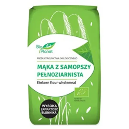 Mąka z Samopszy Pełnoziarnista Bio 500 g - Bio Planet - Przecena Krótka Data Minimalnej Trwałości