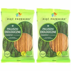 2 x Paluszki z Samopszy Pełnoziarniste Bio 45 g - Pięć Przemian