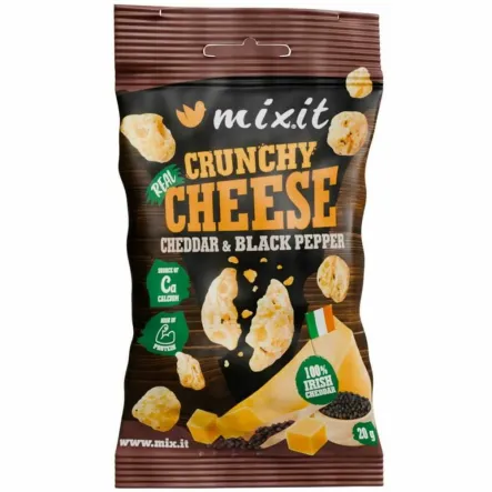 Chrupiący Ser do Kieszeni Cheddar Irlandzki  z Pieprzem 20 g - Mixit