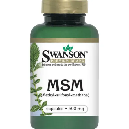 MSM Metylosulfonylometan Suplement Diety 500 mg 250 Kapsułek Swanson