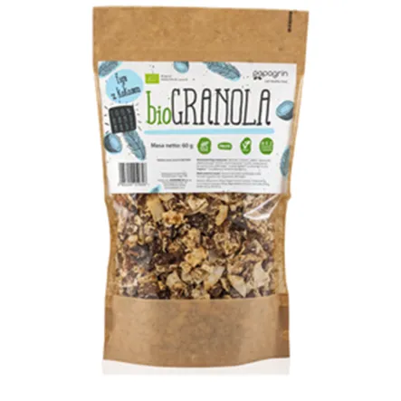 Granola Figa z Kokosem Bezglutenowa Bio 60 g Papagrin
