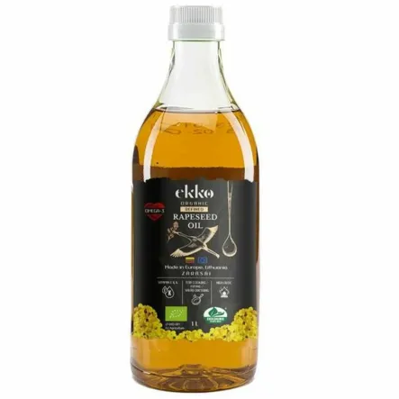 Olej Rzepakowy Rafinowany Tłoczony Na Zimno Bio 1 l - Ekko