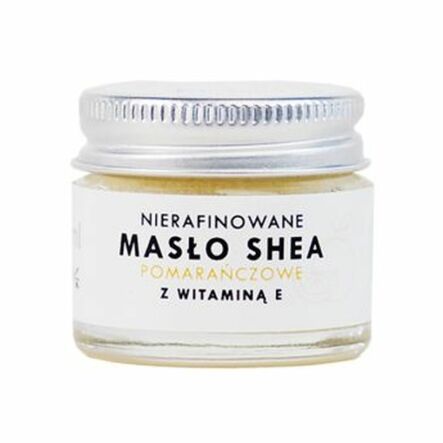Masło Shea Nierafinowane Pomarańczowe z Witaminą E 20 ml - Natur Planet