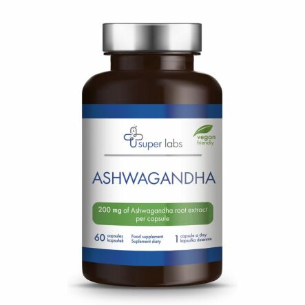 Ashwagandha 60 Kapsułek - Super Labs