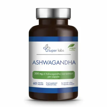 Ashwagandha 60 Kapsułek - Super Labs