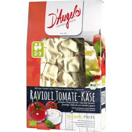 Ravioli z Pomidorami i Serem Ricotta Bio 250 g - D'Angelo
