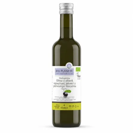 Oliwa z Oliwek Najwyższej Jakości z Pierwszego Tłoczenia Łagodna Bio 500 ml - Bio Planete