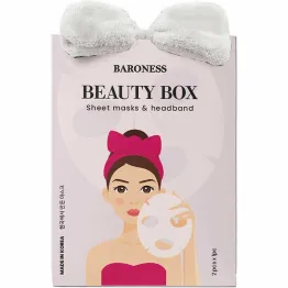 Zestaw Beauty Box Opaska+ 2 Maski w Płachcie - Baroness