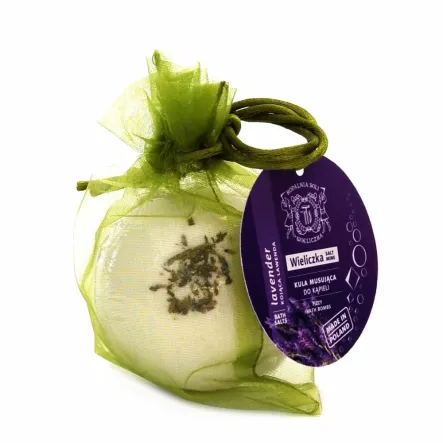 Kula Do Kąpieli Musująca - Kojąca Lawenda 110 g - Kopalnia Soli Wieliczka