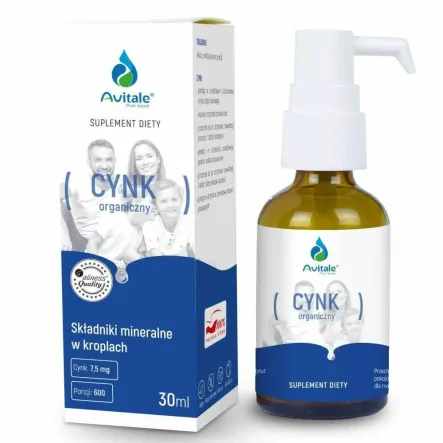 Cynk (Glukonian Cynku) Krople 30 ml - Avitale
