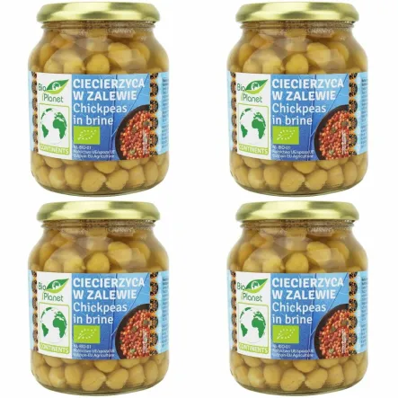 4 x Ciecierzyca w Zalewie w Słoiku Bio 350 g (230 g) - Bio Planet