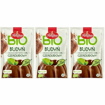 3 x Budyń Czekoladowy Bezglutenowy Bio 40 g - Amylon