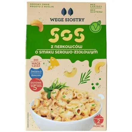 Sos z Nerkowców o Smaku Serowo - Ziołowym 40 g - Wege Siostry