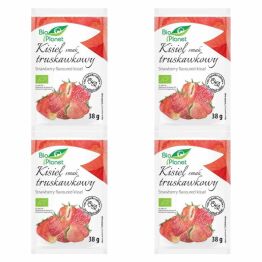 4 x Kisiel o Smaku Truskawkowym z Liofilizowanymi Truskawkami Bez Dodatku Cukru Bio 38 g - Bio Planet